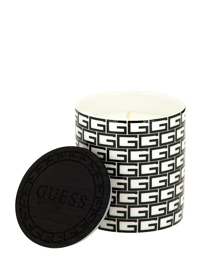 GUESS Greca Candle Black Floral Print Women Home