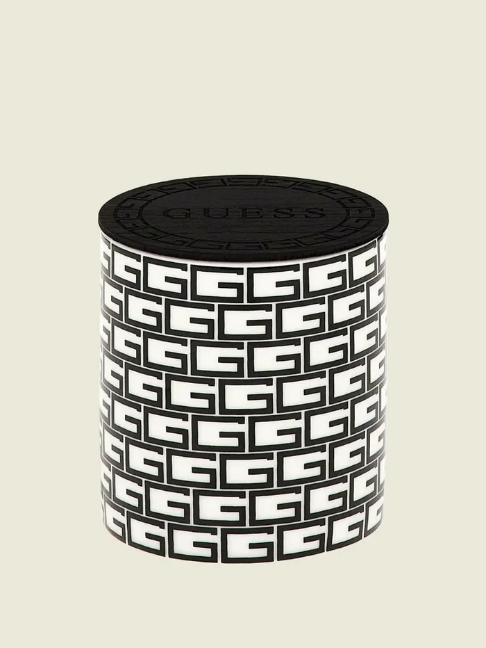 GUESS Greca Candle Black Floral Print Women Home