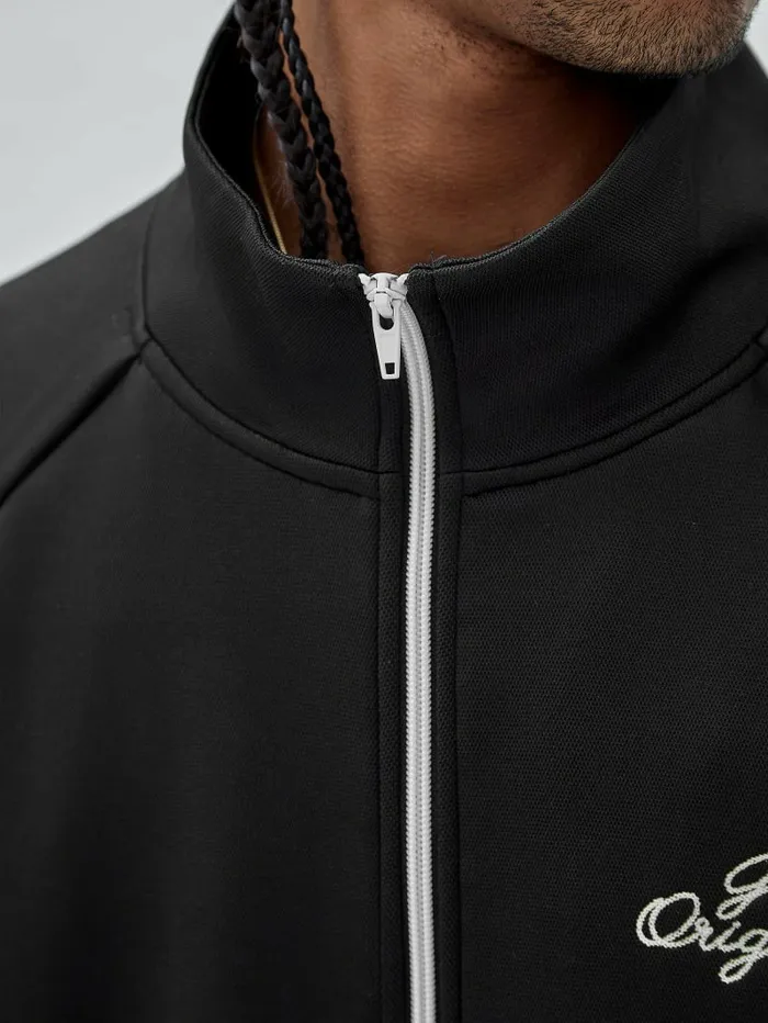 GUESS GUESS Originals Eco Tricot Track Jacket Black Men Jackets and Coats