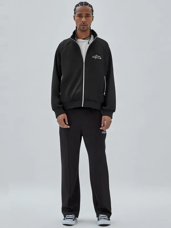 GUESS GUESS Originals Eco Tricot Track Jacket Black Men Jackets and Coats