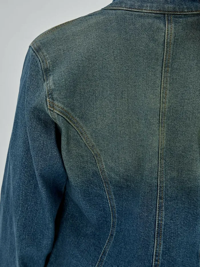 GUESS GUESS Originals Moto Zip Up Jacket Go Tinted Medium Wash Women Jackets and Coats GUESS GUESS Originals Moto Zip Up Jacket Go Tinted Medium Wash Women Jackets and Coats