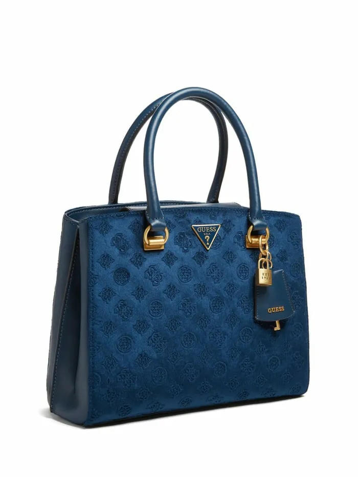 GUESS Handbags Women Ales Girlfriend Satchel Blue GUESS Handbags Women Ales Girlfriend Satchel Blue