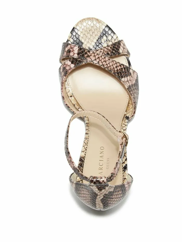 GUESS Heels Women Abiele Leather Stiletto Sandal Light Pink 680 GUESS Heels Women Abiele Leather Stiletto Sandal Light Pink 680