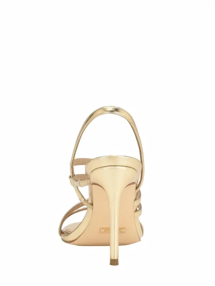 GUESS Heels Women Kaden Crystal Strappy Heel Gld1 Gold
