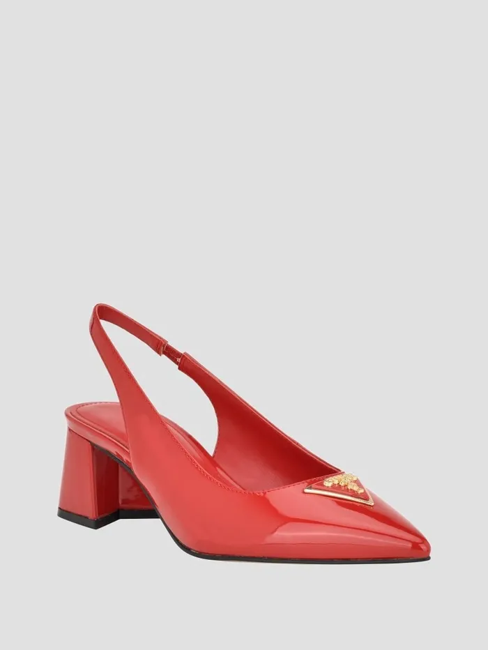 GUESS Heels Women Zanda Slingback Block Heels Medium Red