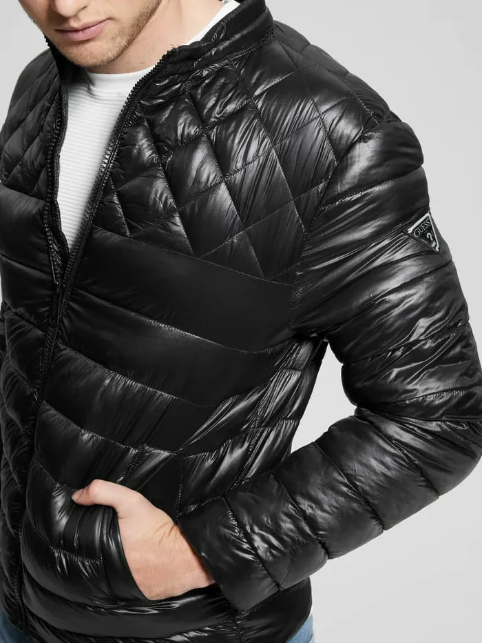 GUESS Jackets and Coats Men Lightweight Puffer Jacket Black GUESS Jackets and Coats Men Lightweight Puffer Jacket Black