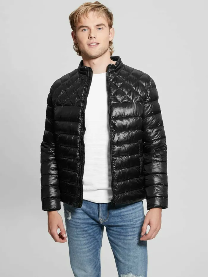 GUESS Jackets and Coats Men Lightweight Puffer Jacket Black GUESS Jackets and Coats Men Lightweight Puffer Jacket Black