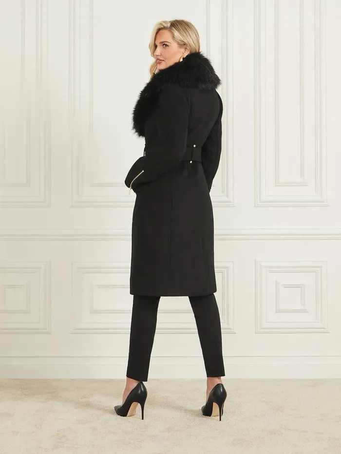 GUESS Jackets and Coats Women Alice WoolBlend Coat Black GUESS Jackets and Coats Women Alice WoolBlend Coat Black