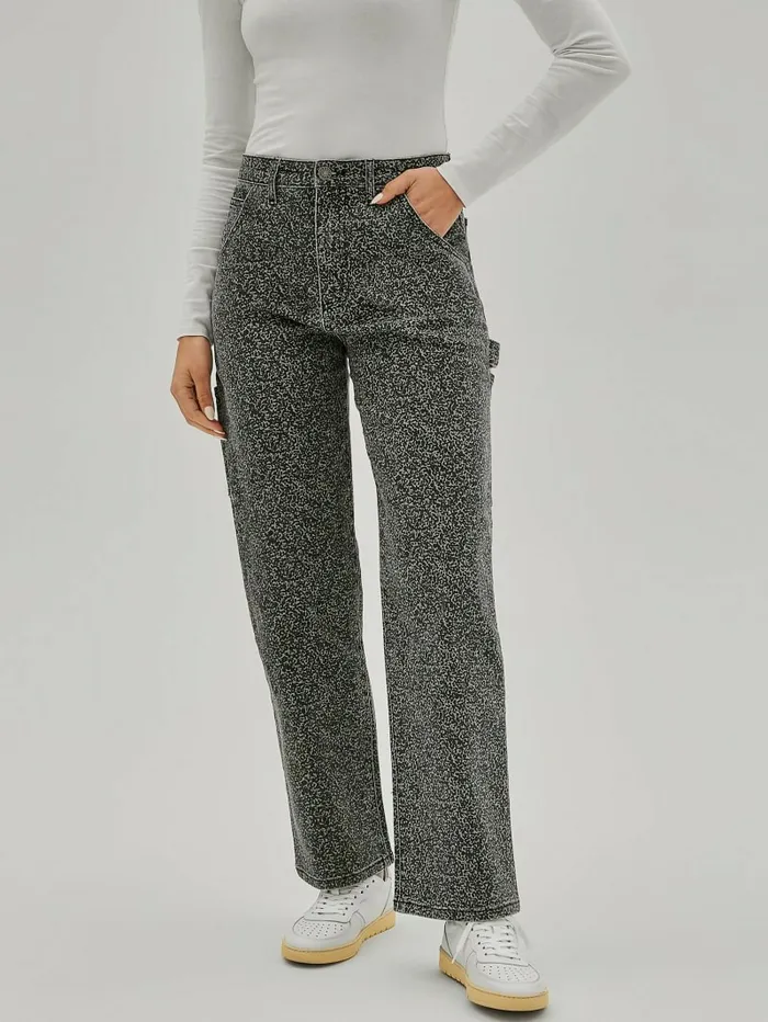 GUESS Jeans and Denim Women GUESS Originals Composition Print Carpenter Jeans Bamboo Stick GUESS Jeans and Denim Women GUESS Originals Composition Print Carpenter Jeans Bamboo Stick