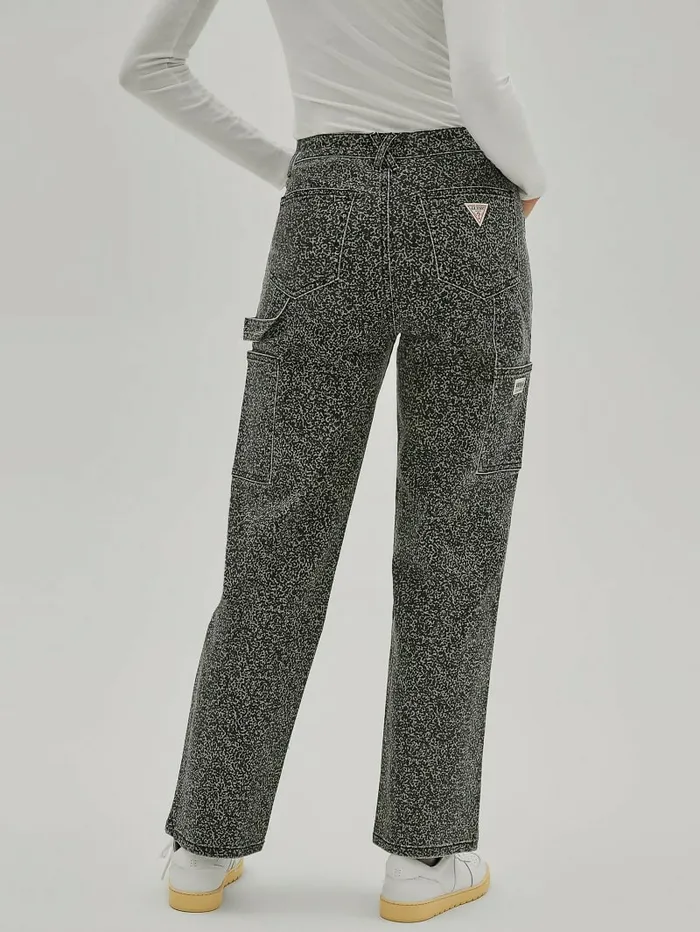 GUESS Jeans and Denim Women GUESS Originals Composition Print Carpenter Jeans Bamboo Stick GUESS Jeans and Denim Women GUESS Originals Composition Print Carpenter Jeans Bamboo Stick