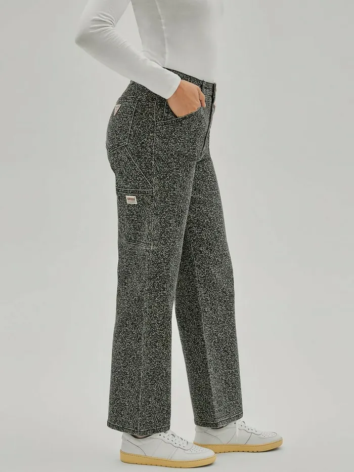 GUESS Jeans and Denim Women GUESS Originals Composition Print Carpenter Jeans Bamboo Stick GUESS Jeans and Denim Women GUESS Originals Composition Print Carpenter Jeans Bamboo Stick