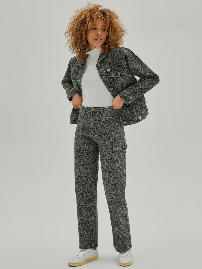 GUESS Jeans and Denim Women GUESS Originals Composition Print Carpenter Jeans Bamboo Stick GUESS Jeans and Denim Women GUESS Originals Composition Print Carpenter Jeans Bamboo Stick