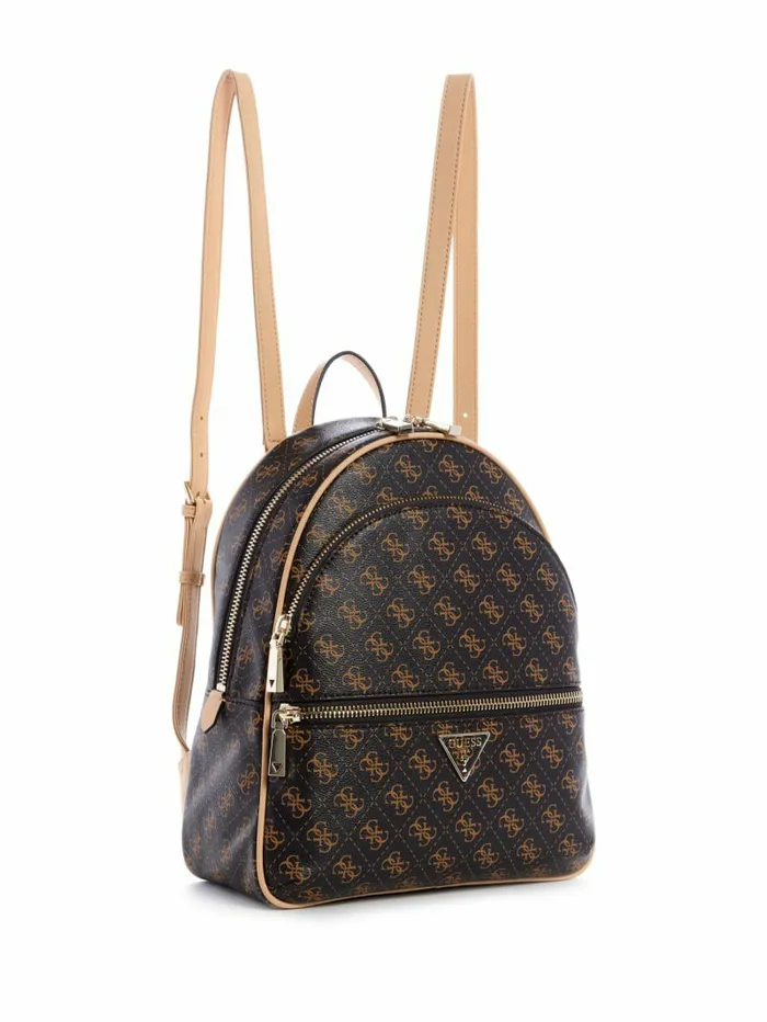 GUESS Manhattan Logo Large Backpack Brown WomenMen Luggage and Travel Bags GUESS Manhattan Logo Large Backpack Brown WomenMen Luggage and Travel Bags