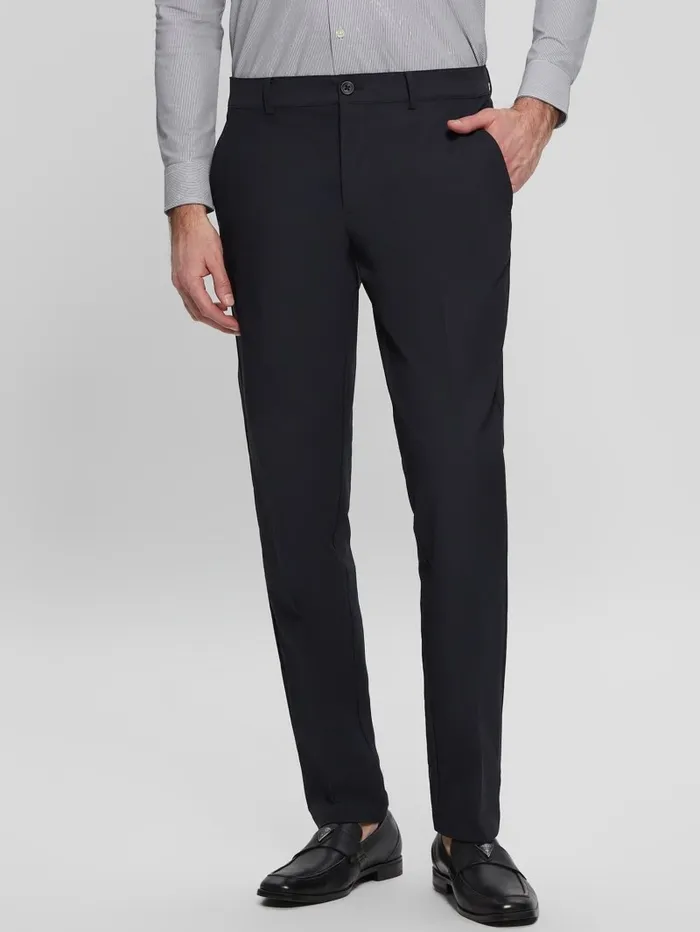 GUESS Myron TechStretch Dressy Pants Bleu lgant Men Pants and Shorts