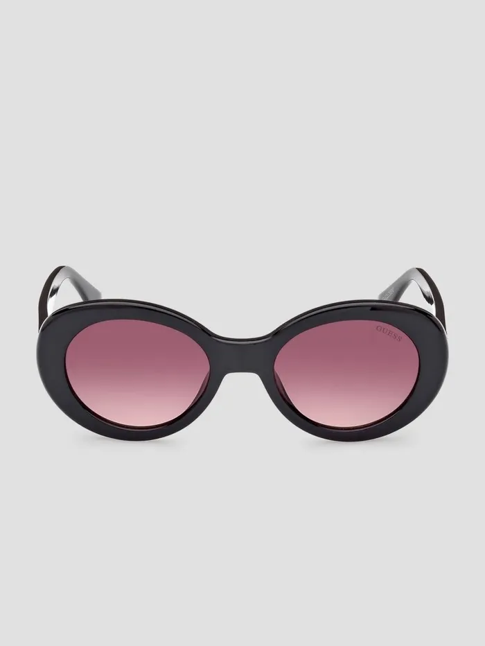 GUESS Navaeh Plastic Stone Sunglasses Black Women Sunglasses