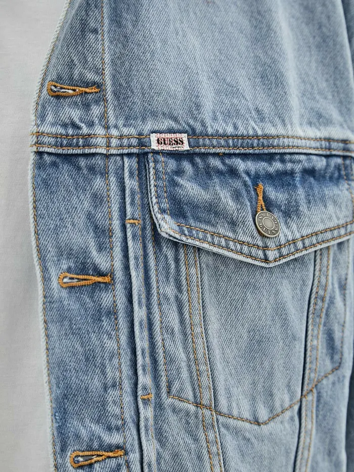 GUESS Originals Denim Kit Jacket Go Leo Lt Wash Jackets and Coats GUESS Men