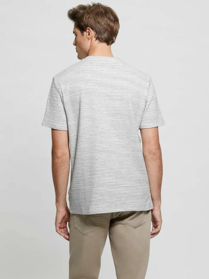 GUESS Rayburn Stripe Tee Seaside Mist Multi Men TShirts and Tanks GUESS Rayburn Stripe Tee Seaside Mist Multi Men TShirts and Tanks