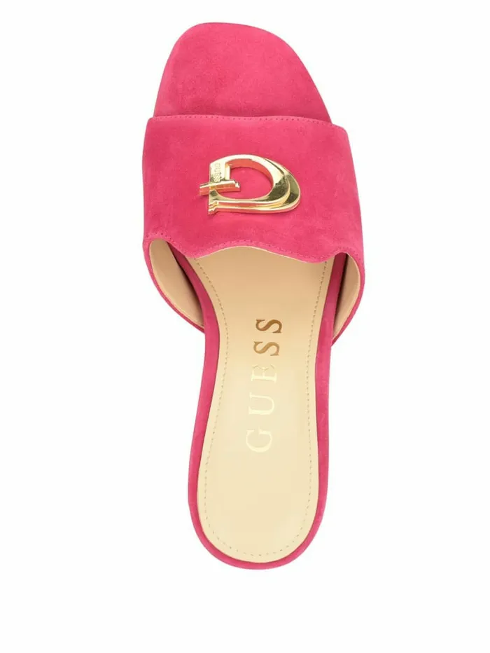 GUESS Snapps G Kitten Mules Medium Pink Women Heels