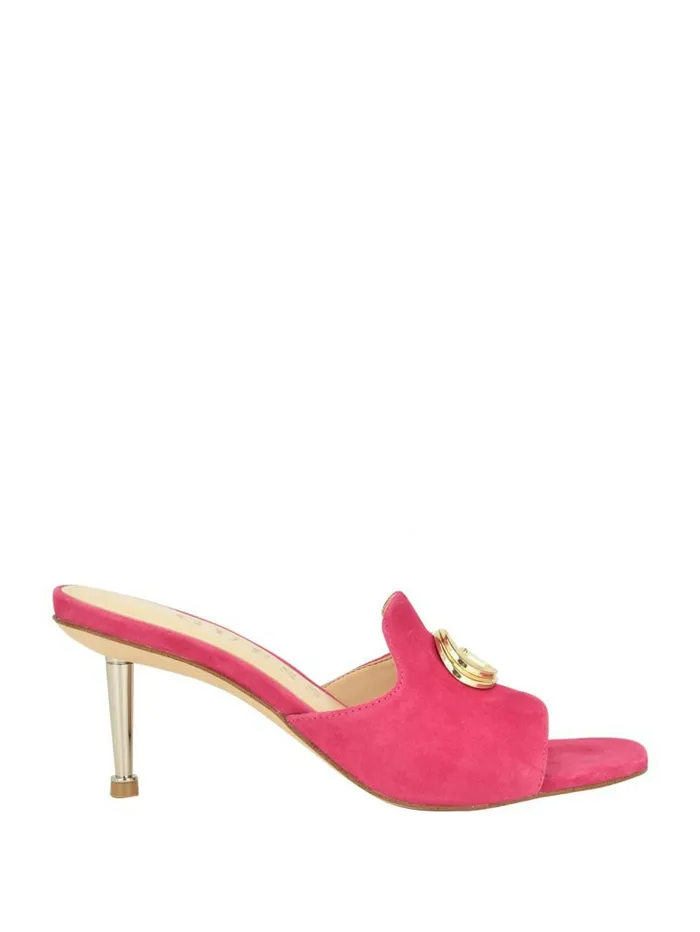 GUESS Snapps G Kitten Mules Medium Pink Women Heels