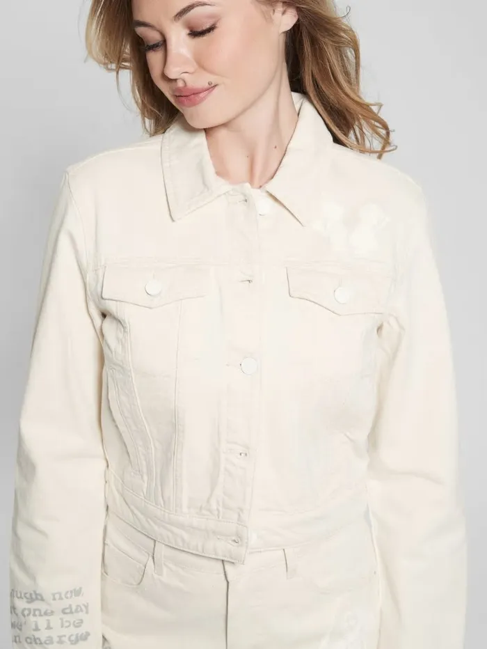 GUESS Stevie Denim Jacket Tint Yel Women Jeans and Denim GUESS Stevie Denim Jacket Tint Yel Women Jeans and Denim