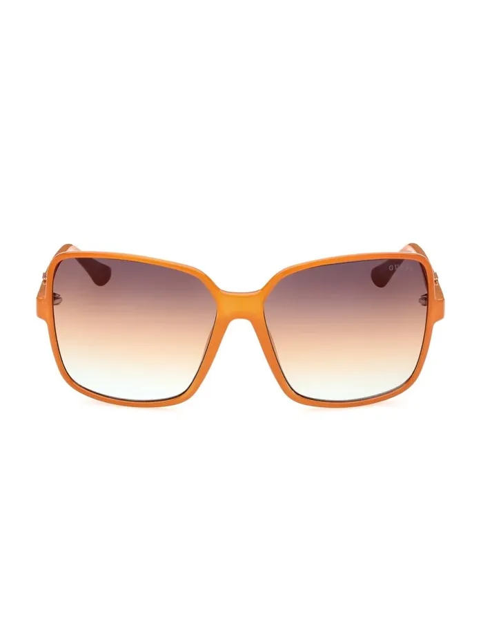 GUESS Sunglasses Women Oversized Square Logo Sunglasses Neon Orange