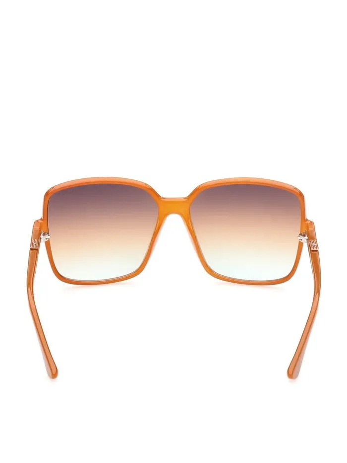 GUESS Sunglasses Women Oversized Square Logo Sunglasses Neon Orange GUESS Sunglasses Women Oversized Square Logo Sunglasses Neon Orange