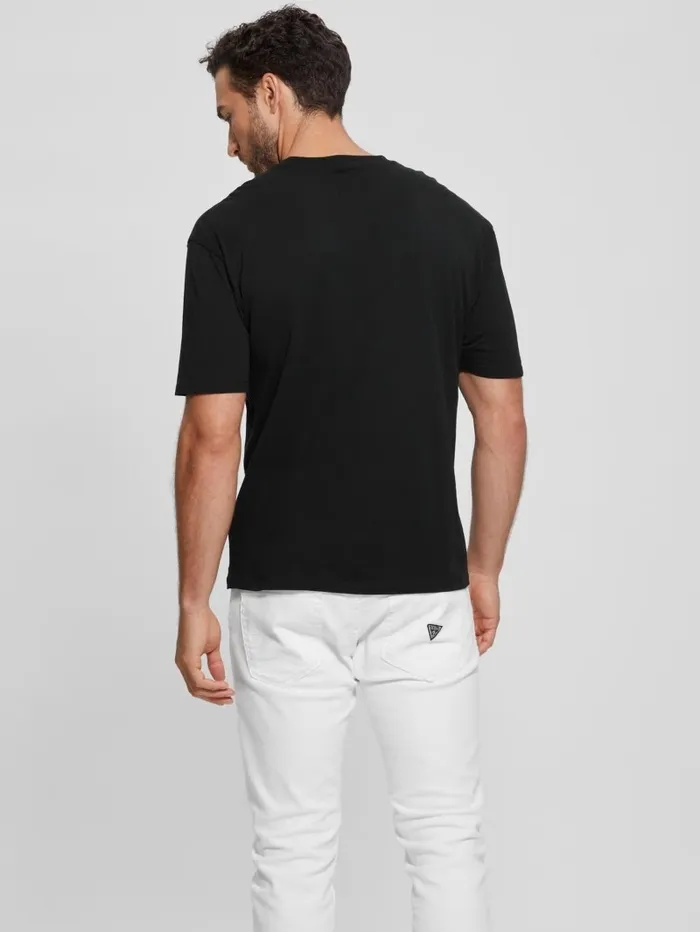 GUESS TShirts and Tanks Men Cartoon Signature Tee Black