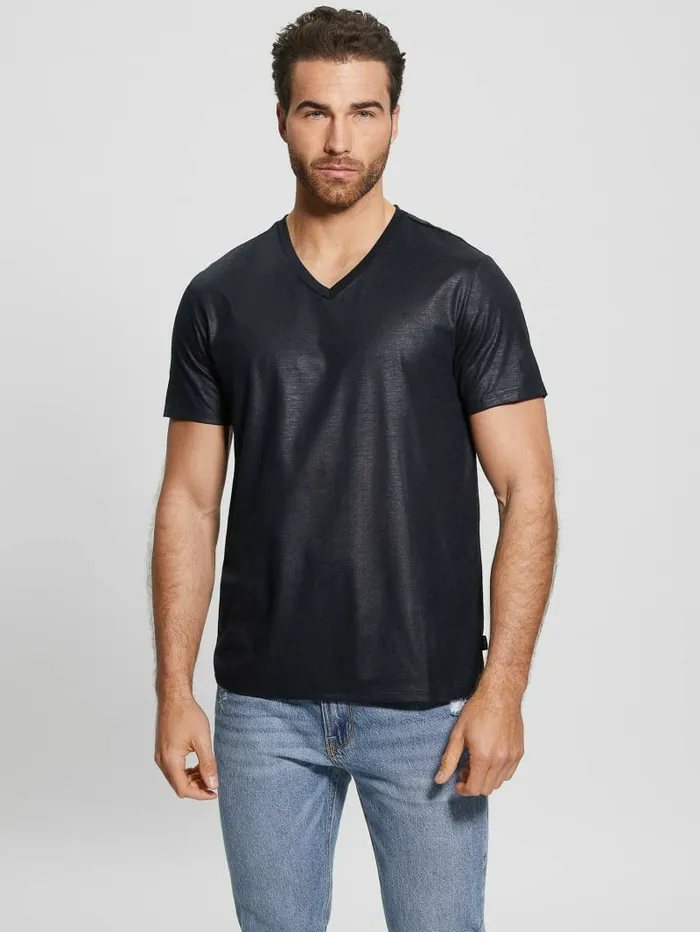 GUESS TShirts and Tanks Men Mason Yoke VNeck Tee Bleu lgant