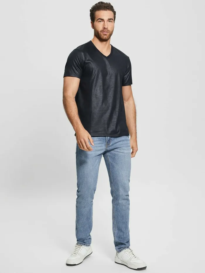 GUESS TShirts and Tanks Men Mason Yoke VNeck Tee Bleu lgant