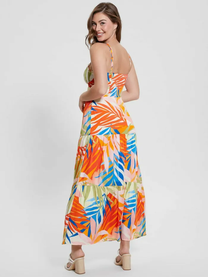 GUESS Tropical Printed Maxi Dress Havana Print Women Dresses and Jumpsuits GUESS Tropical Printed Maxi Dress Havana Print Women Dresses and Jumpsuits