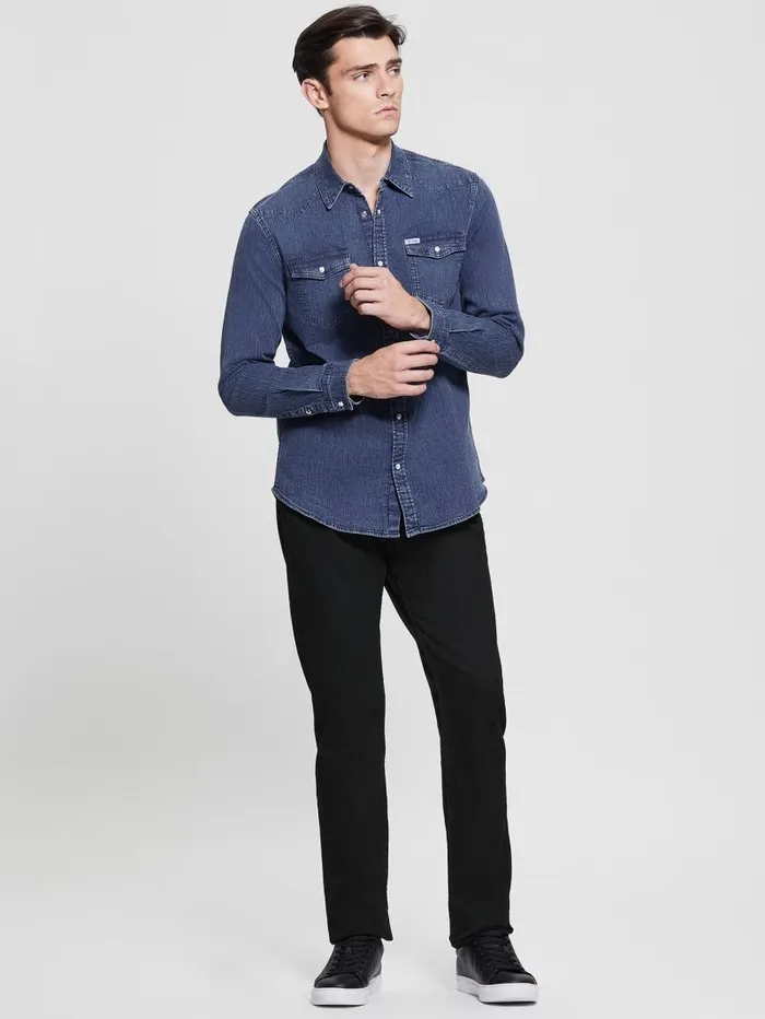 GUESS Truckee Denim Shirt Crest Men Shirts GUESS Truckee Denim Shirt Crest Men Shirts
