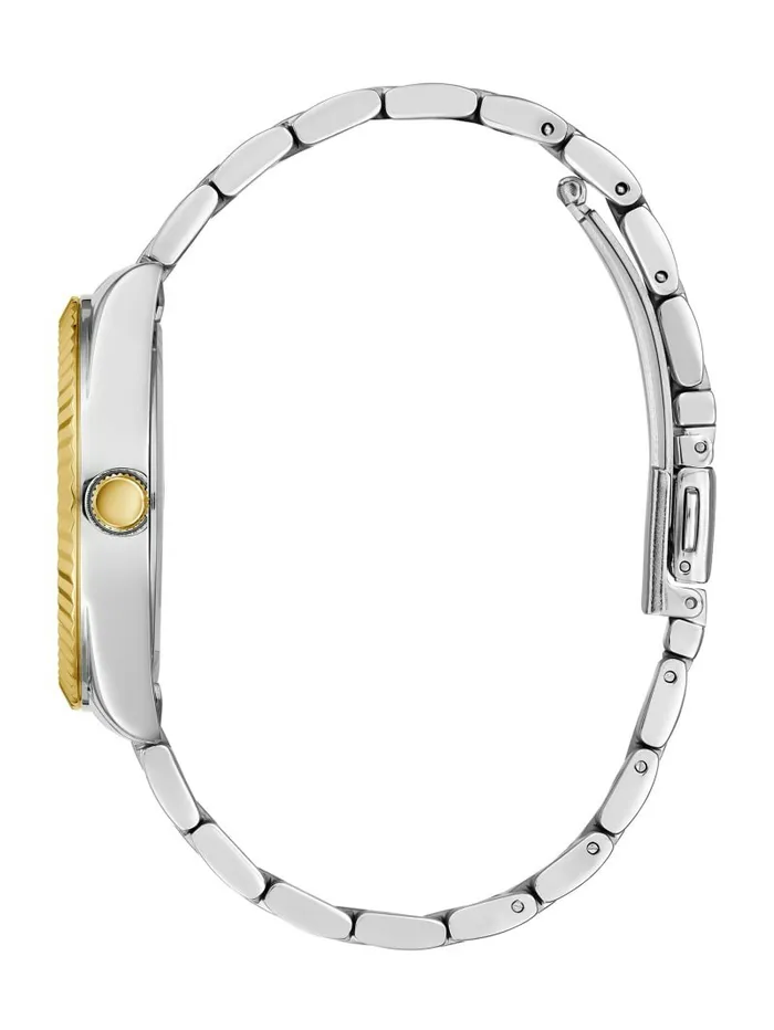 GUESS Watches Women MultiTone and Green Analog Watch Gold GUESS Watches Women MultiTone and Green Analog Watch Gold