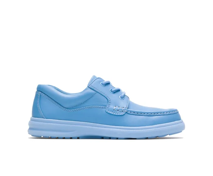 Gus Surf Blue Leather Walking Shoes Hush Puppies Men