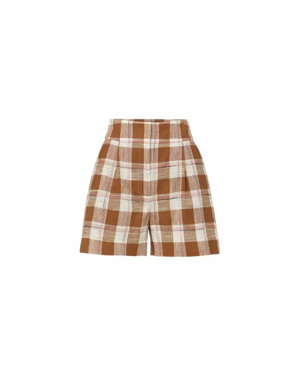 Haina Short Ochre Multi Women Veronica Beard Skirts and Shorts Haina Short Ochre Multi Women Veronica Beard Skirts and Shorts