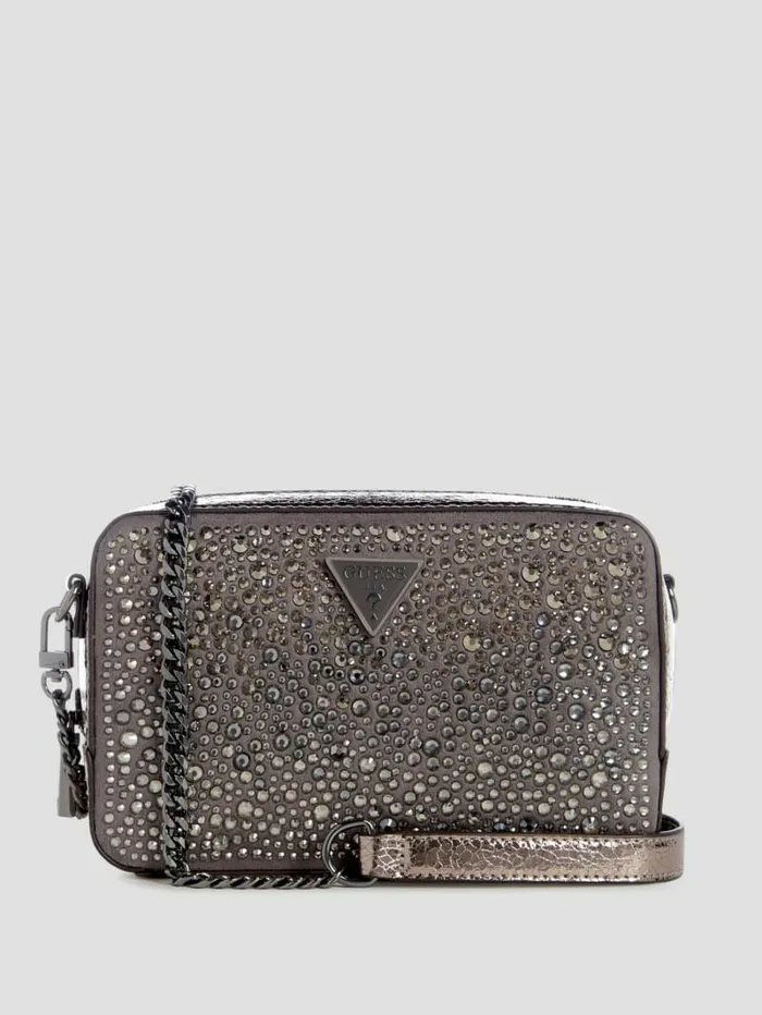 Handbags Lua Rhinestone Mini Crossbody Pewter GUESS Women