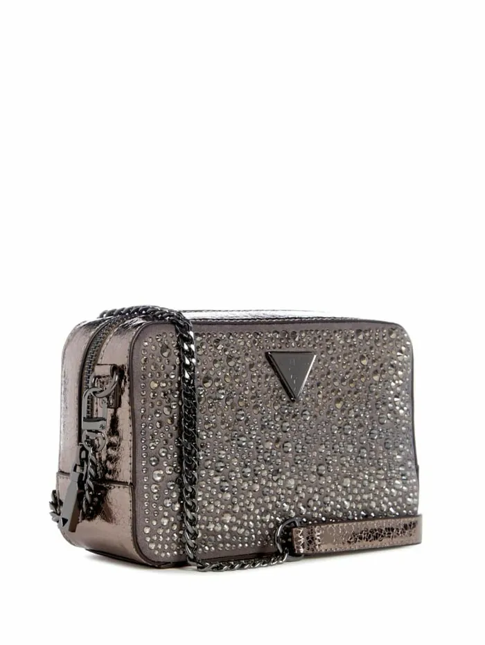 Handbags Lua Rhinestone Mini Crossbody Pewter GUESS Women