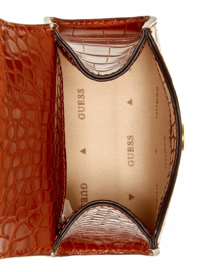 Handbags Women GUESS Sestri CrocodileEmbossed Mini Crossbody Cognac Handbags Women GUESS Sestri CrocodileEmbossed Mini Crossbody Cognac