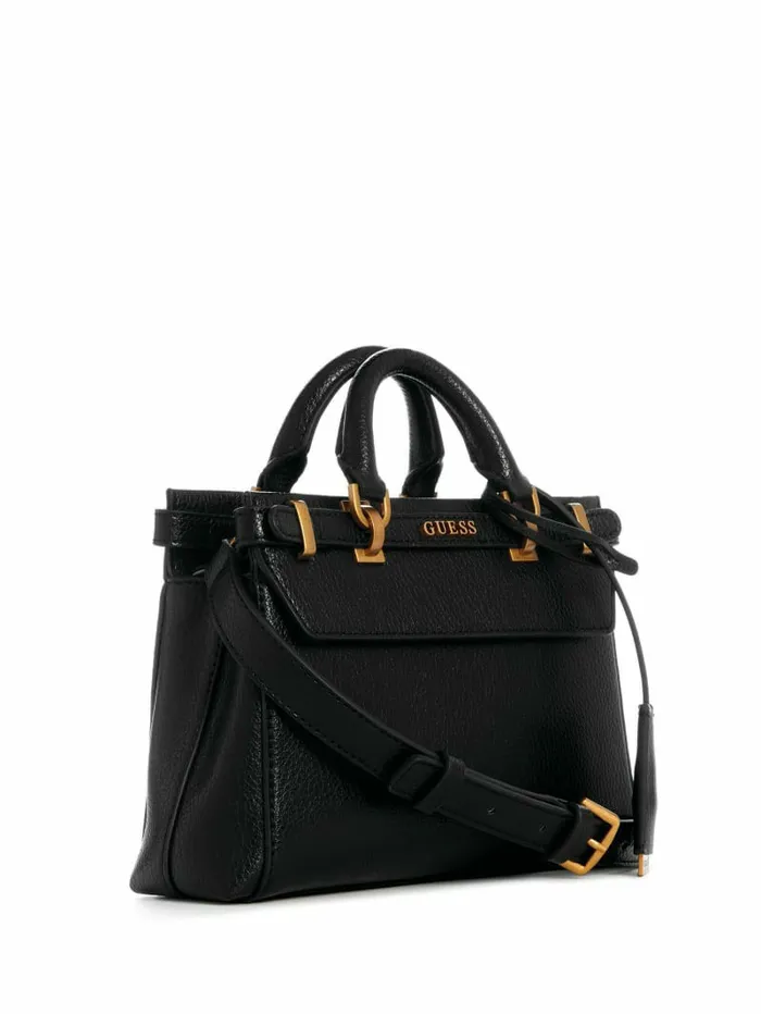 Handbags Women GUESS Sestri Pebbled Mini Satchel Black Floral Print Handbags Women GUESS Sestri Pebbled Mini Satchel Black Floral Print