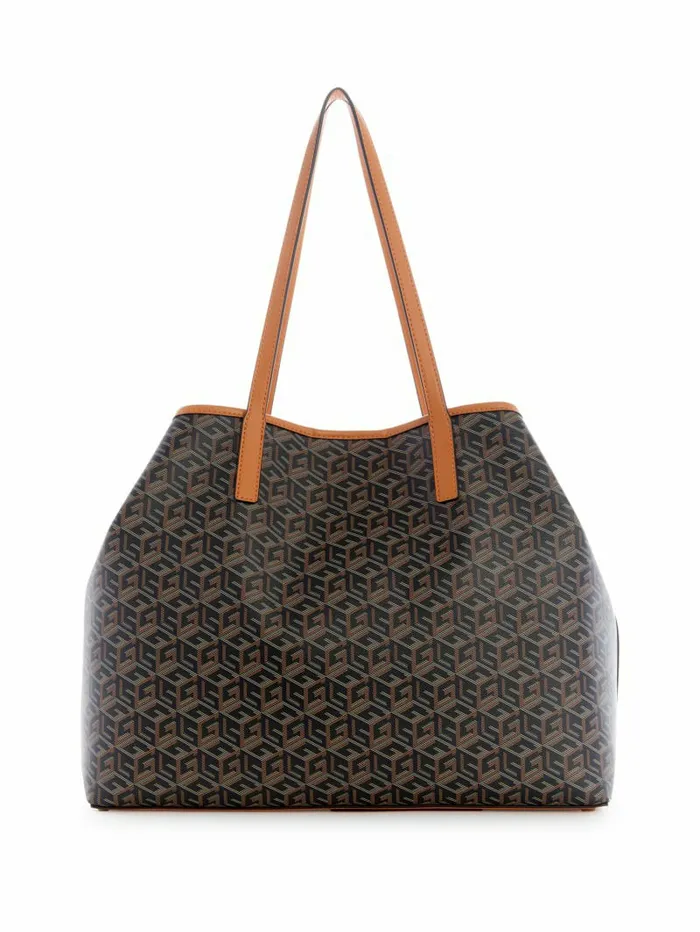 Handbags Women GUESS Vikky Large Tote Black Gold