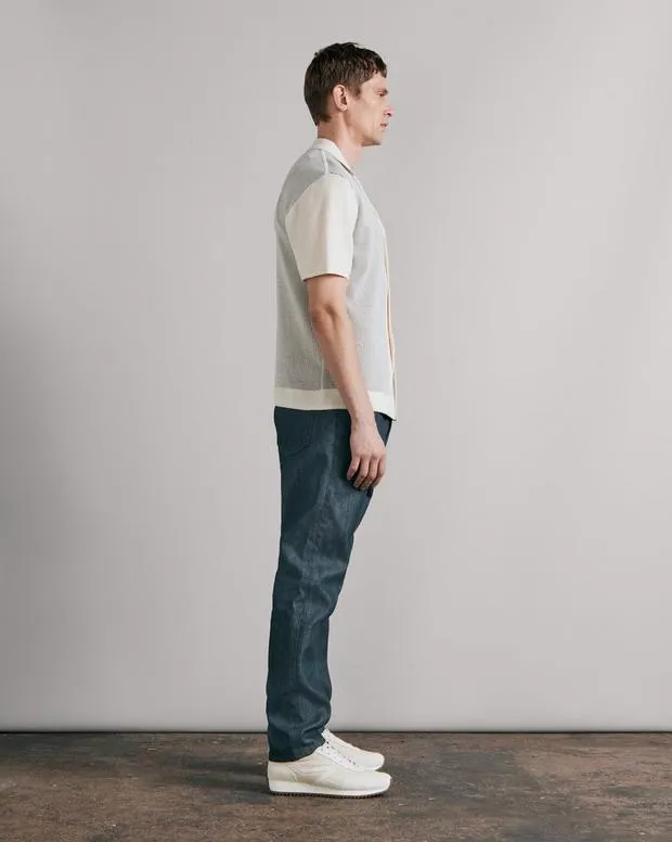 Harvey Knit Camp Shirt Ivory Black Shirts rag and bone Men