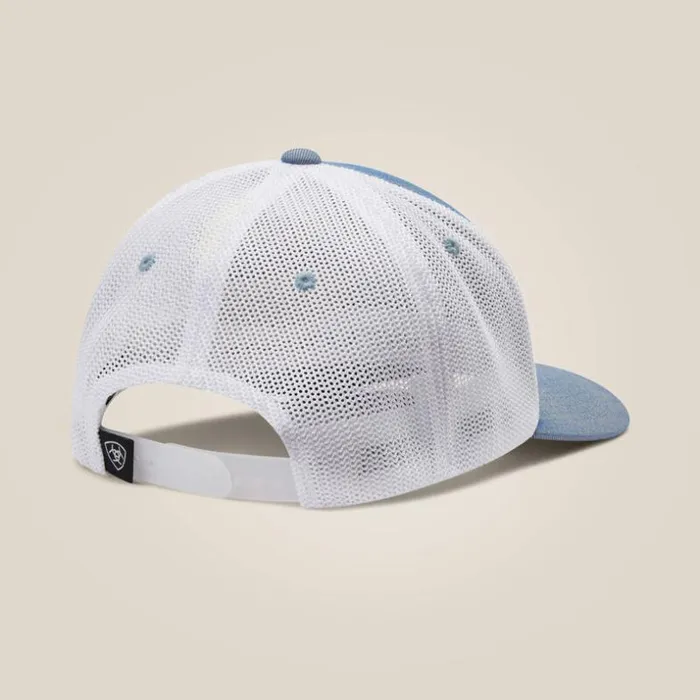 Hats and Caps Men Ariat Rectangle Logo Patch Cap Light Blue Hats and Caps Men Ariat Rectangle Logo Patch Cap Light Blue