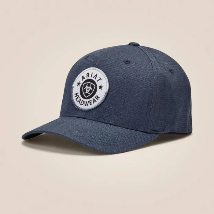 Hats and Caps Men Ariat Round Logo Patch Cap Blue