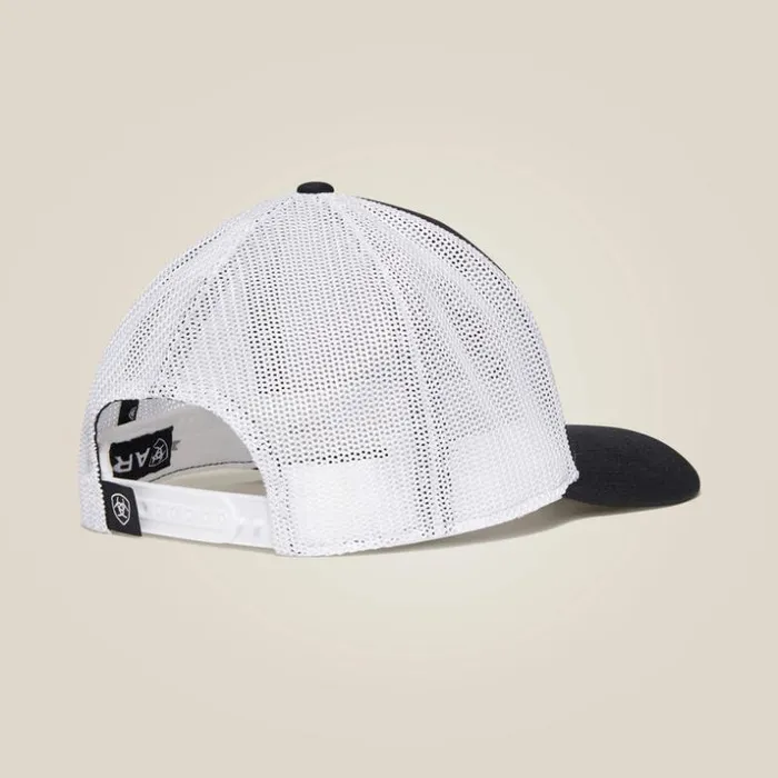 Hats and Caps Men Ariat Shield Logo Cap Black White Hats and Caps Men Ariat Shield Logo Cap Black White