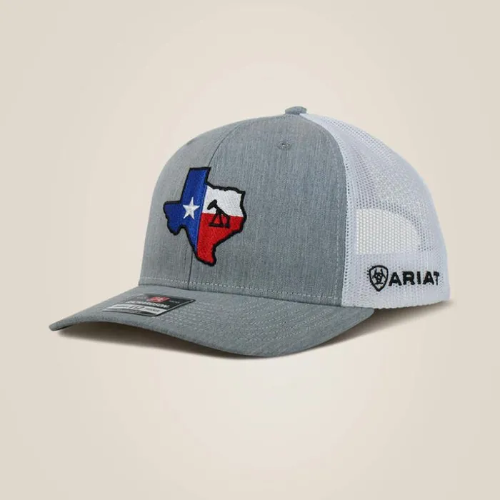 Hats and Caps Men Ariat Tex Flag Patch Cap Black