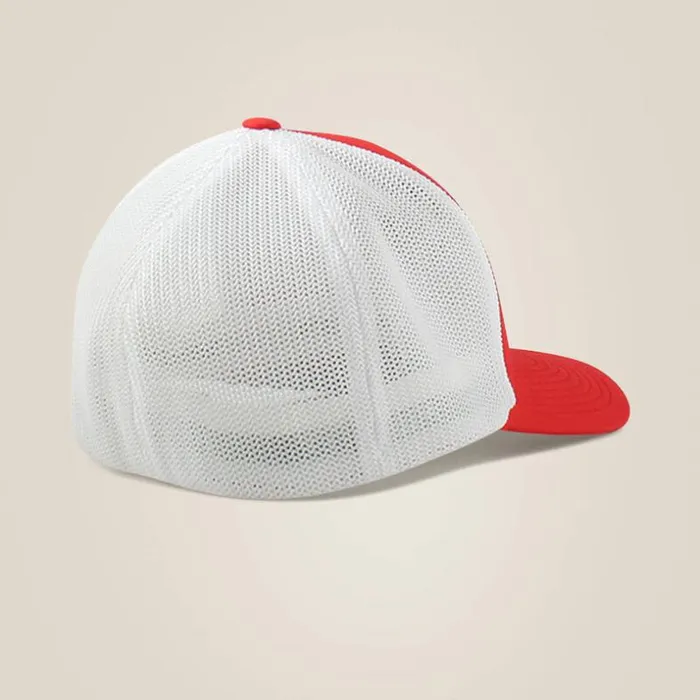Hats and Caps Men Ariat Usa Flag Shield Logo Cap Red Hats and Caps Men Ariat Usa Flag Shield Logo Cap Red