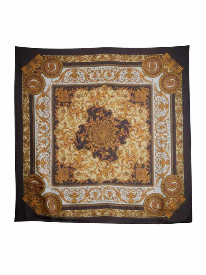 Hats and Scarves Women Eryn Sheer Silk Scarf Brown GUESS