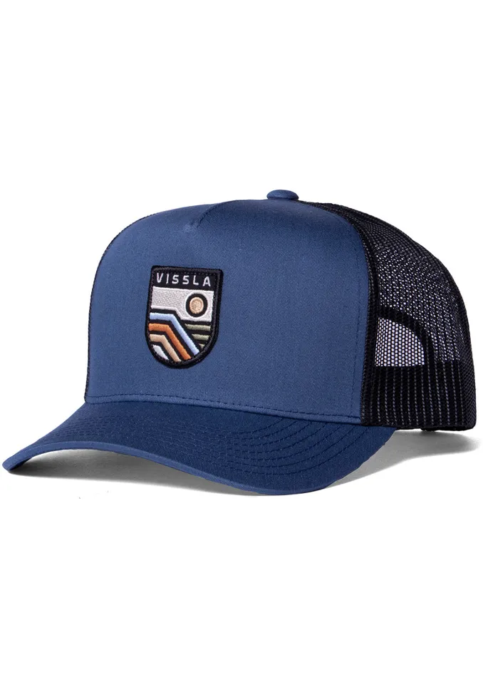 Hats Vissla Men Solid Sets Eco Trucker Hat Dark Naval