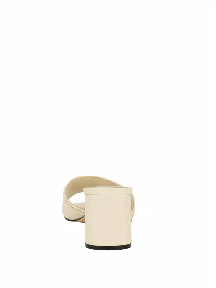 Heels GUESS Women Gallai Block Heel Mules Ivory 150 Heels GUESS Women Gallai Block Heel Mules Ivory 150