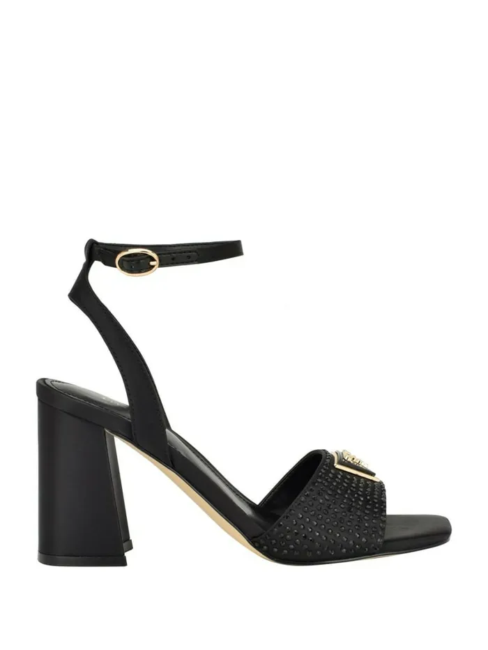 Heels Women GUESS Gelya Triangle Blocked Heels Black 001 Heels Women GUESS Gelya Triangle Blocked Heels Black 001