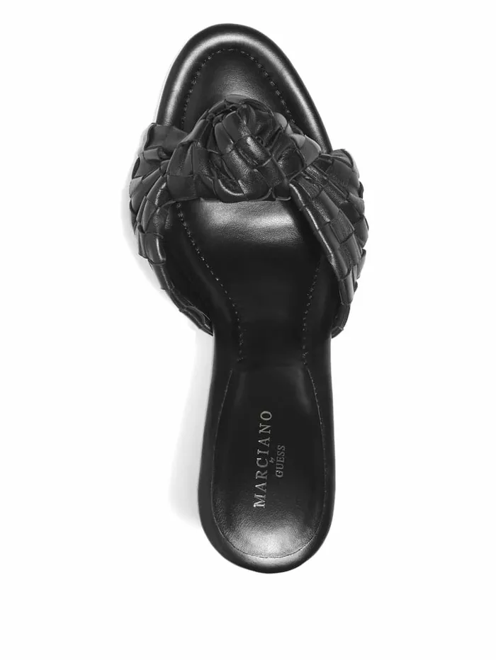 Heels Women GUESS Janna Woven Mule Black1 Heels Women GUESS Janna Woven Mule Black1